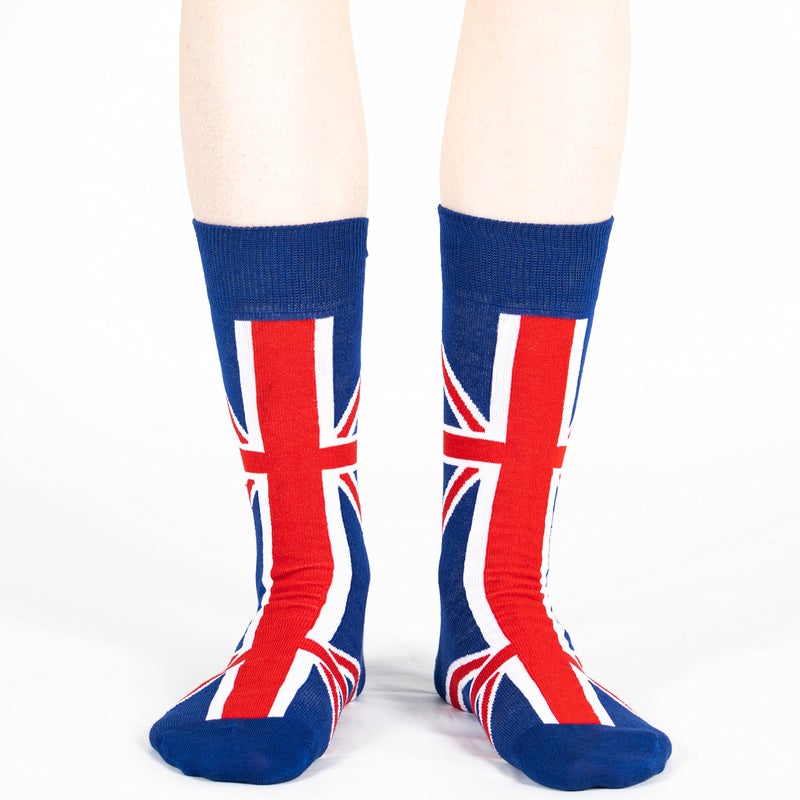 Mysocks Mens Multi Design Crew Socks British Flag - Image 3